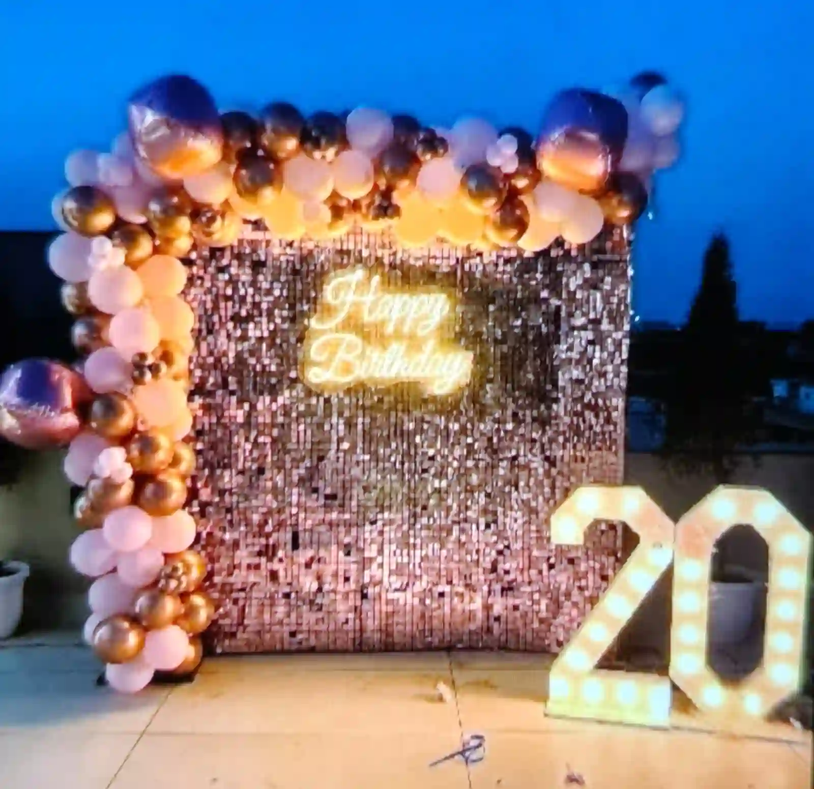 Rose Gold Luxe Birthday Setup